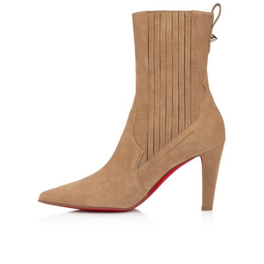 CHRISTIAN LOUBOUTIN Santigag Veau Velour Boots in Lione 39.5 - Picture 2 of 6